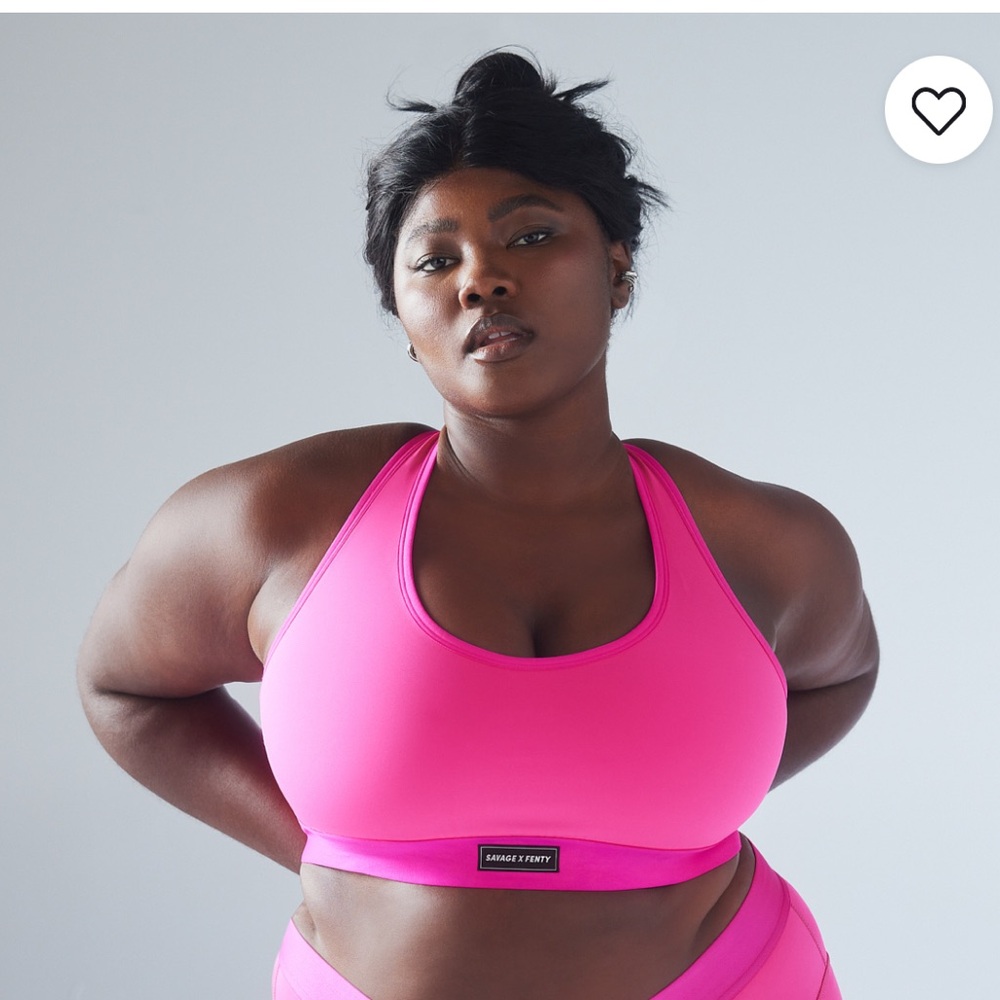 NWT Savage X Fenty low impact hot pink sports bra